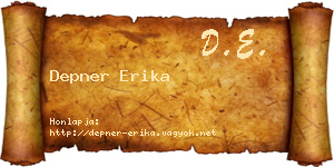 Depner Erika névjegykártya